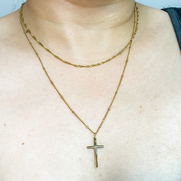Layered Cross Necklace Women Cross Choker Necklace Faith Jewelry Cross Necklace - Picture 9 of 14